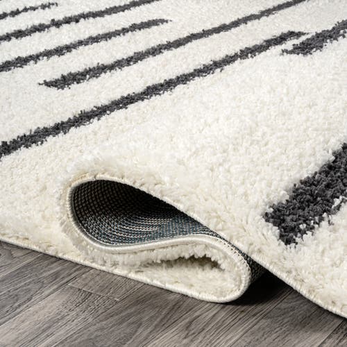 JONATHAN Y JONATHAN Y ALARO BERBER STRIPE SHAG AREA RUG