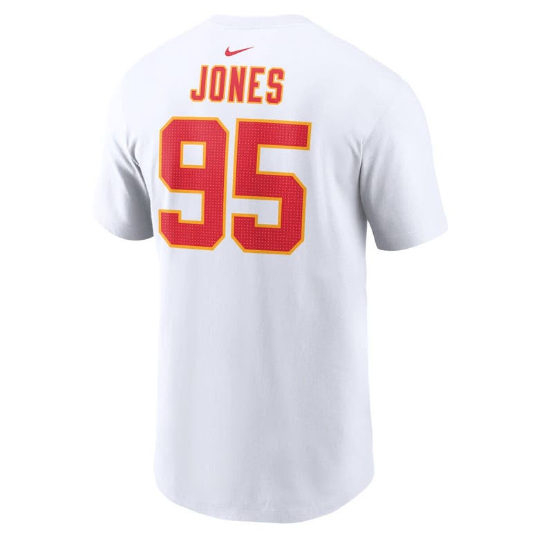 Shop Nike Chris Jones White Kansas City Chiefs Super Bowl Lviii Patch Name & Number T-shirt