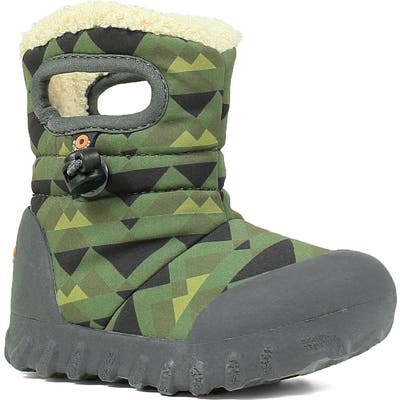 Toddler Bogs B-Moc Mountain Insulated Faux Fur Waterproof Boot, Green