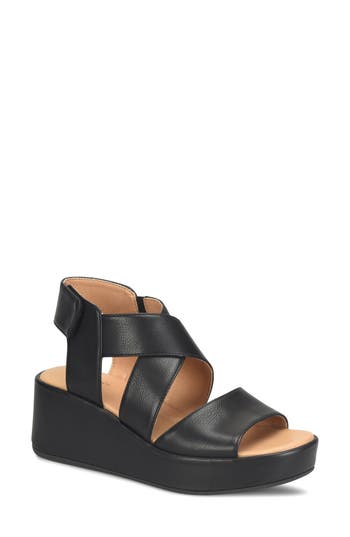 Shop B O C Shaina Wedge Sandal In Black