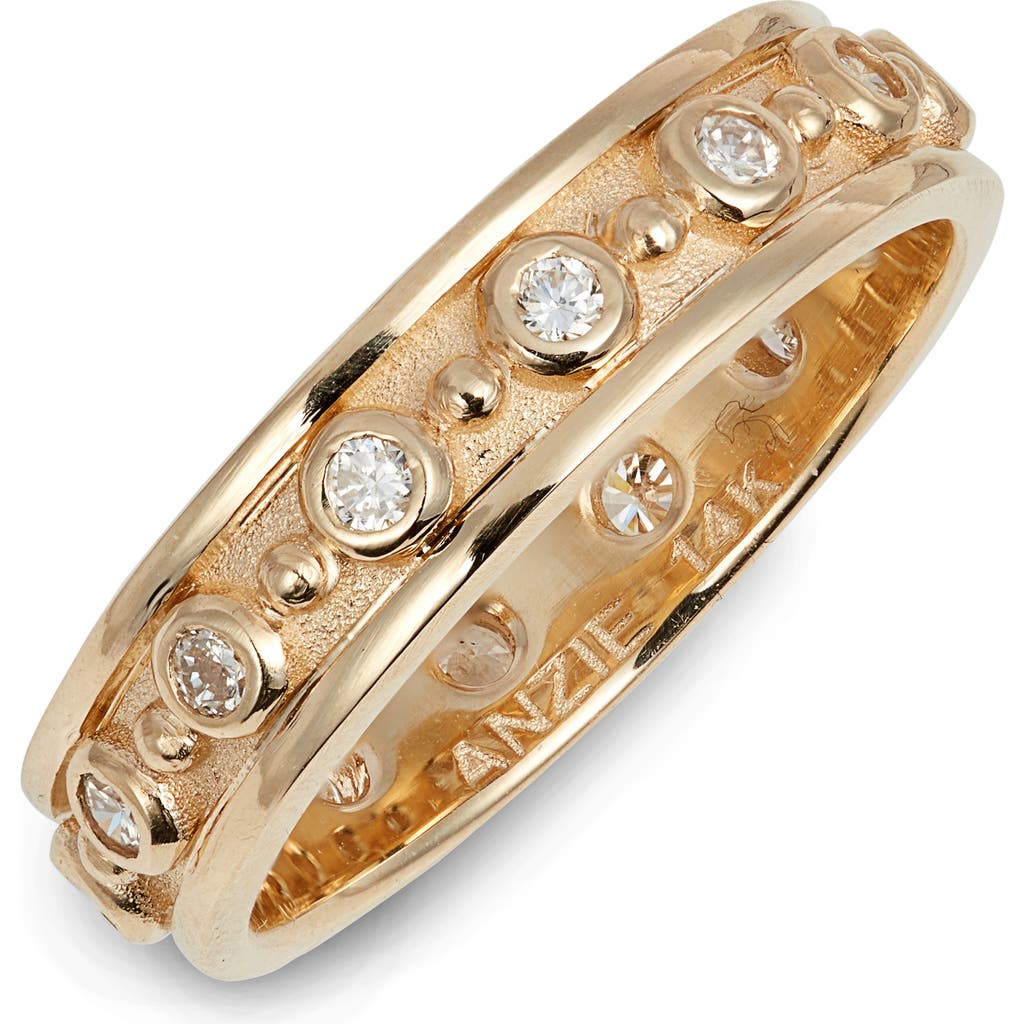 Anzie Dew Drops Marine Band Ring In Gold