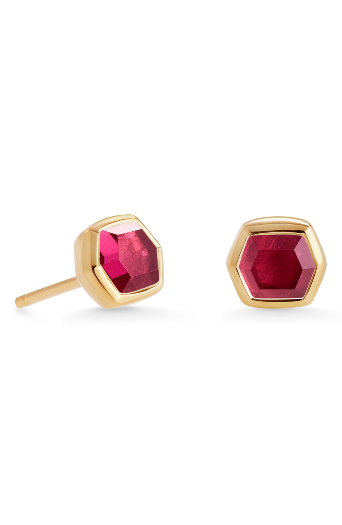 Gem Stone King 18K Rose Gold Plated Silver Stud Earring Made with Fancy Pink Swarovksi Zirconia