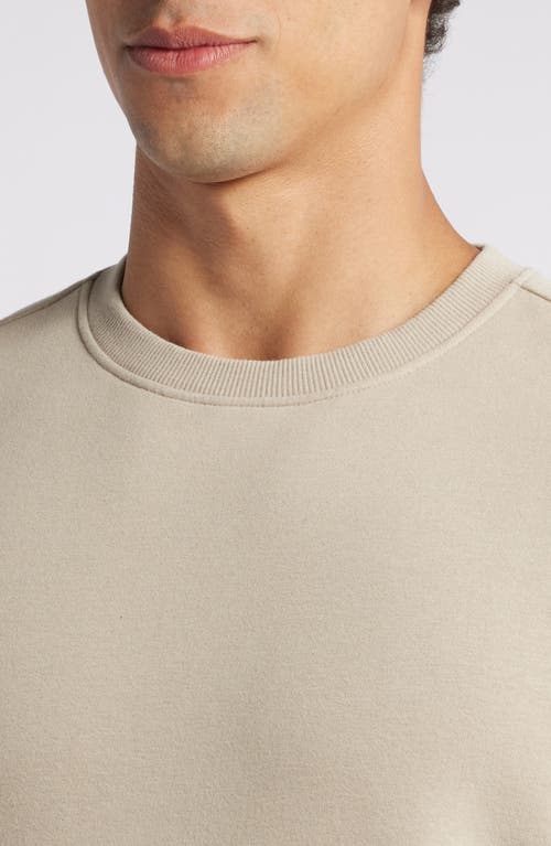 Shop Zella Cloud Fleece Sweatshirt In Tan Aluminum