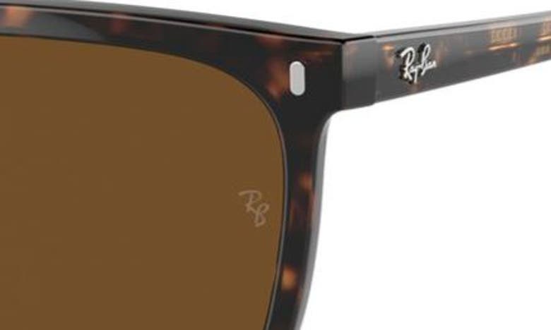 Shop Ray Ban Ray-ban 56mm Polarized Rectangular Sunglasses In Havana