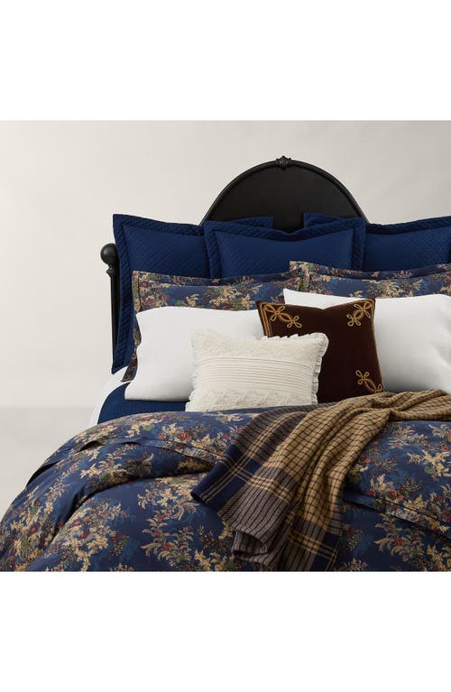 Shop Ralph Lauren Payge Floral Duvet Cover In Navy