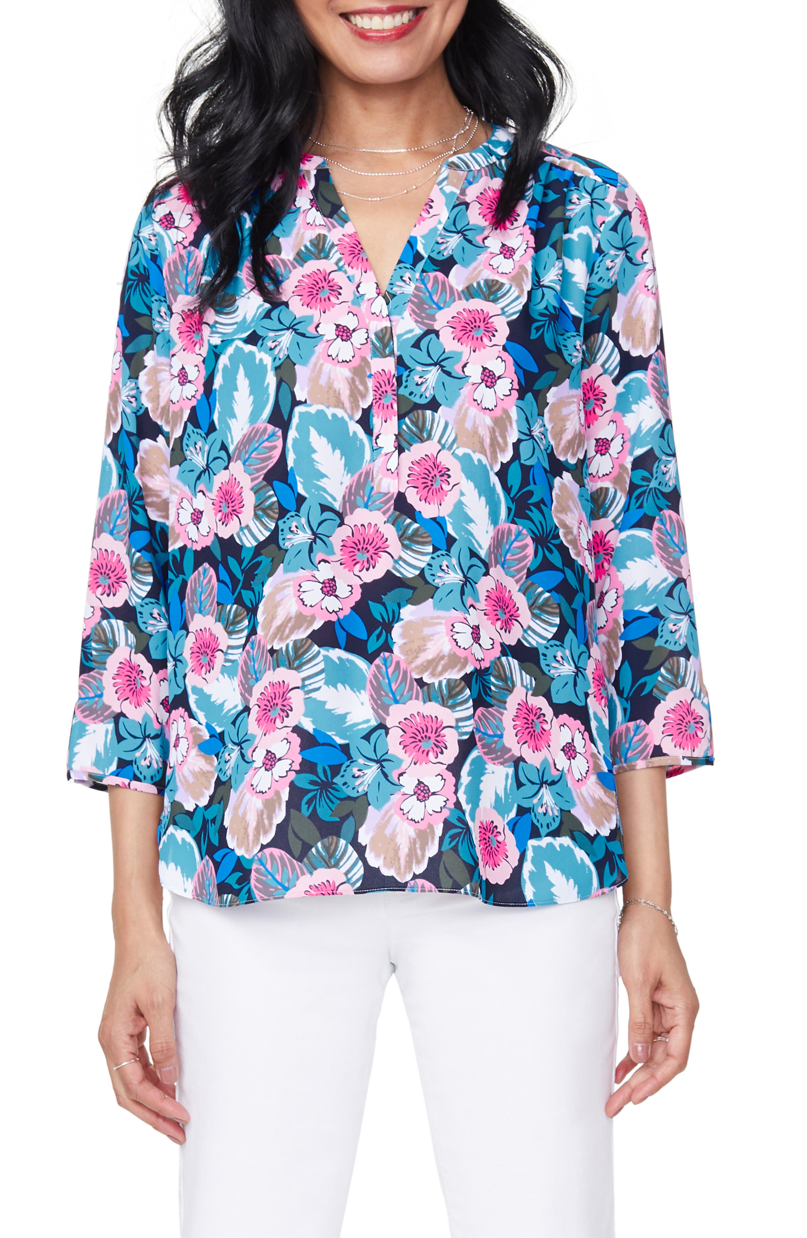 Curves 360 By Nydj Perfect Blouse In Amaryllis Grove