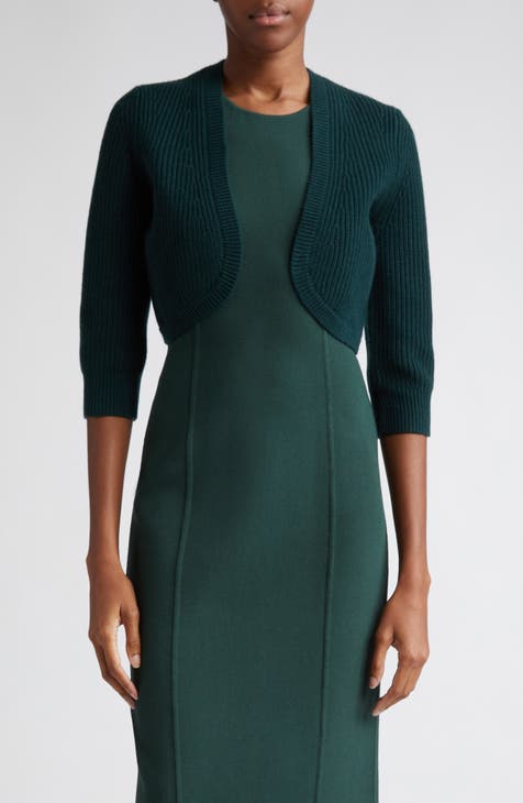 Michael Kors Women Sweater Emerald Green Black Turtle Neck Long