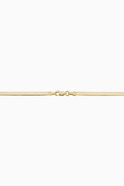 Oradina Women's 14k Yellow Solid Gold Park Avenue Bold Herringbone Choker In Yellow Gold