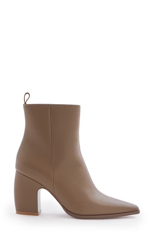 Shop Reiss Amy Pointed Toe Bootie In Taupe