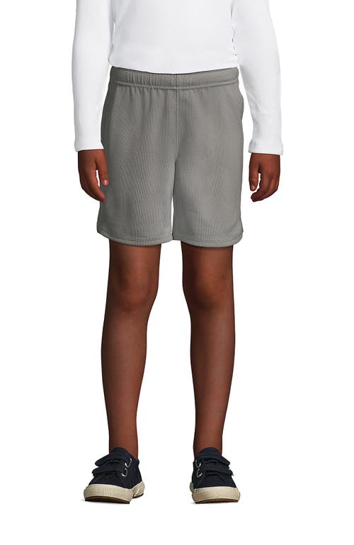 Shop Lands' End School Uniform Girls Mesh Gym Shorts In Stone Gray