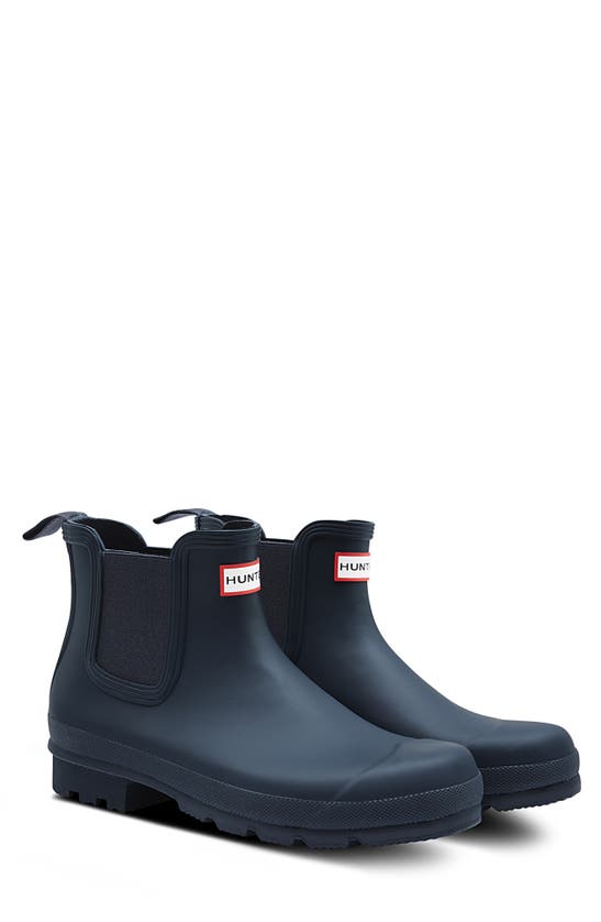Hunter 'original' Waterproof Chelsea Rain Boot In Navy