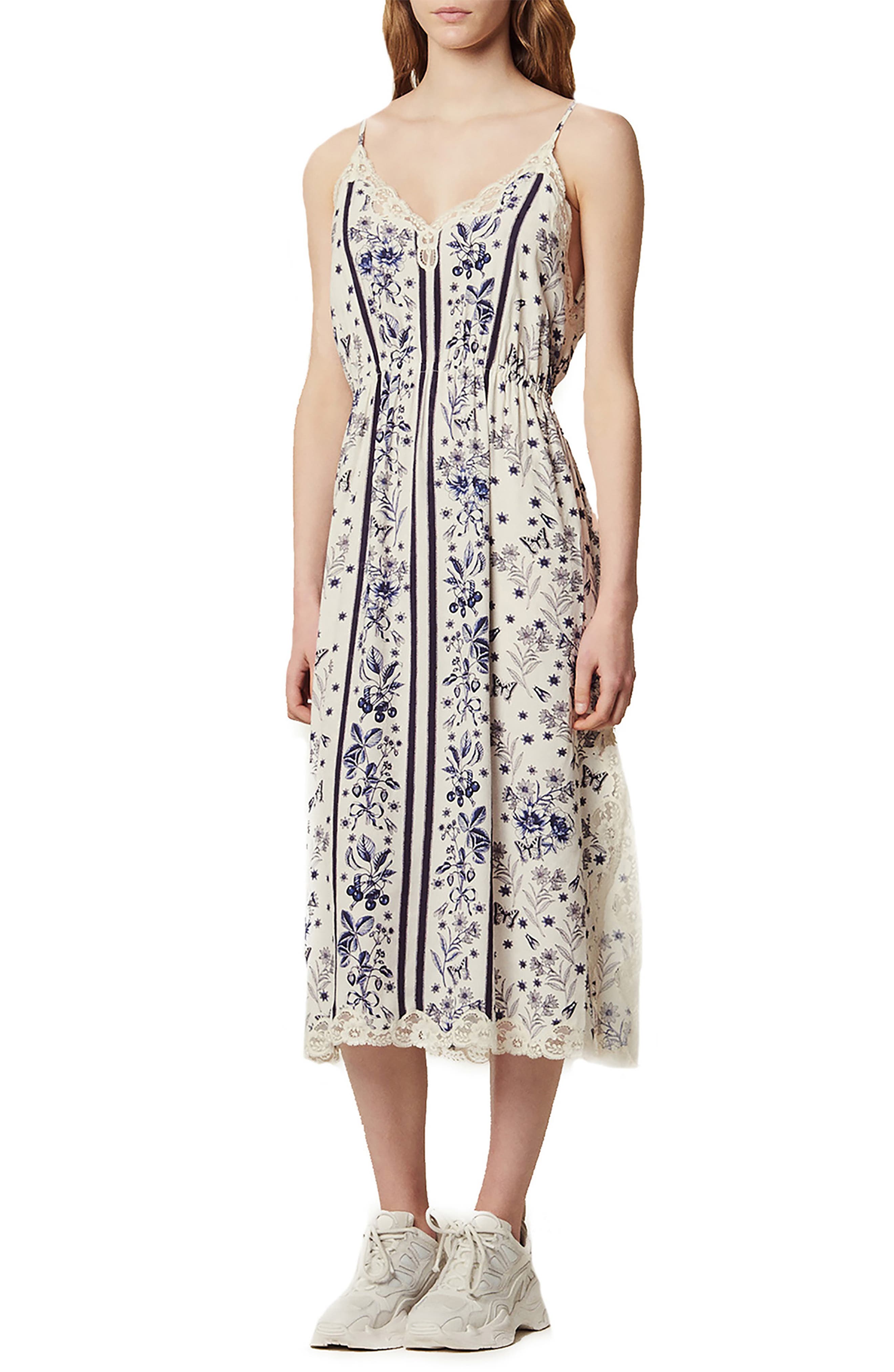Sandro Wera Print Sundress, 4 FR - Blue