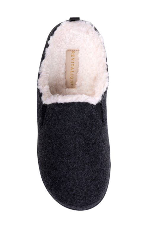 Revitalign Womens Faux Fur Lined Clogs In Black