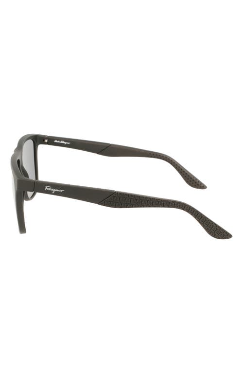 Shop Ferragamo 59mm Navigator Sunglasses In Matte Black/black