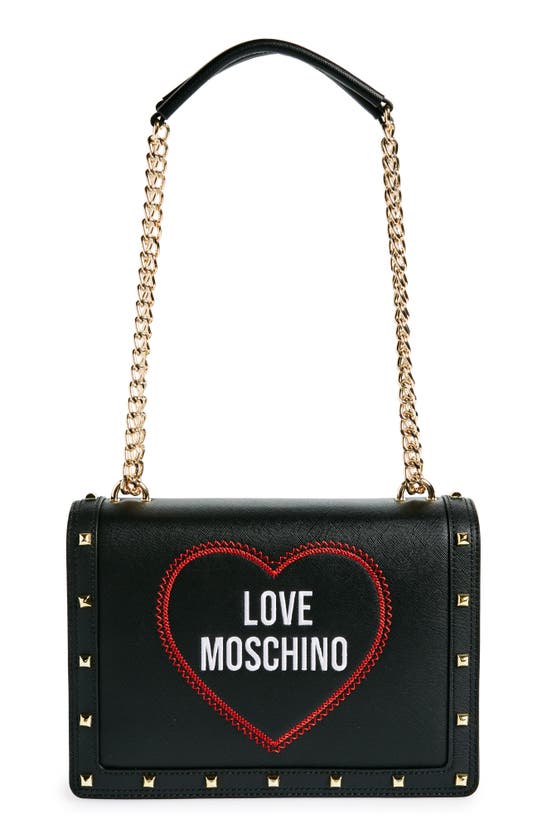 Love Moschino Bianco Borsa Crossbody Bag In Black
