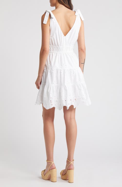 Shop Chelsea28 Eyelet Tie Strap Minidress In White