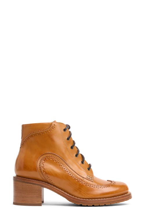 Shop The Office Of Angela Scott Miss Willa Lace-up Wingtip Bootie In Veg Tan