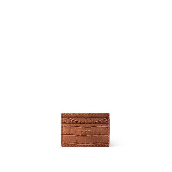 Teddy Blake Cardholder Croco in Camel Brown Cover