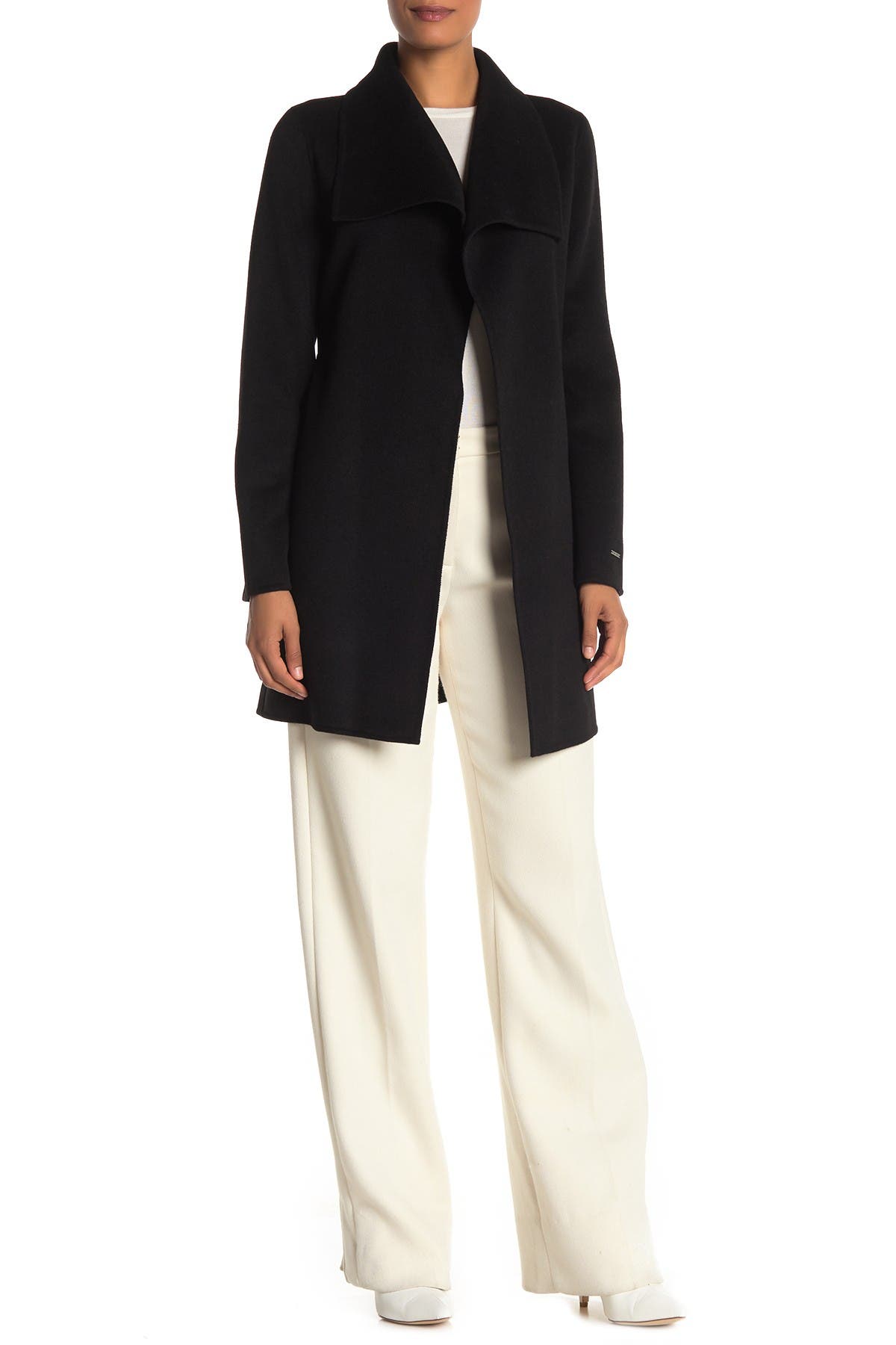 tahari ella wool blend coat