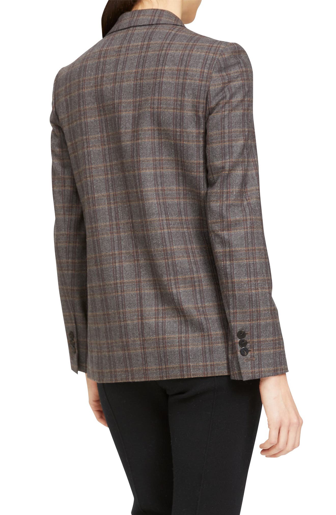 theory plaid blazer