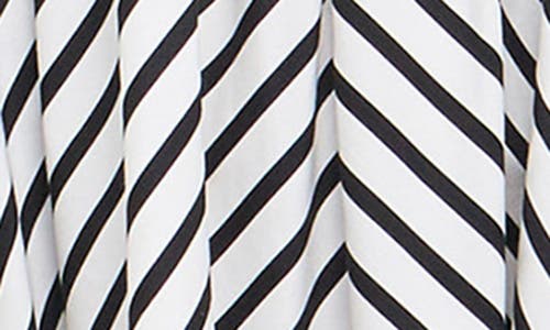 Shop English Factory Stripe Smocked Midi Sundress In White/black