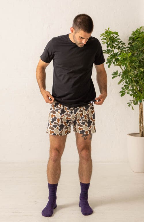 Shop Druthers Nyc Organic Cotton Duck Camo Boxer Short In Cow