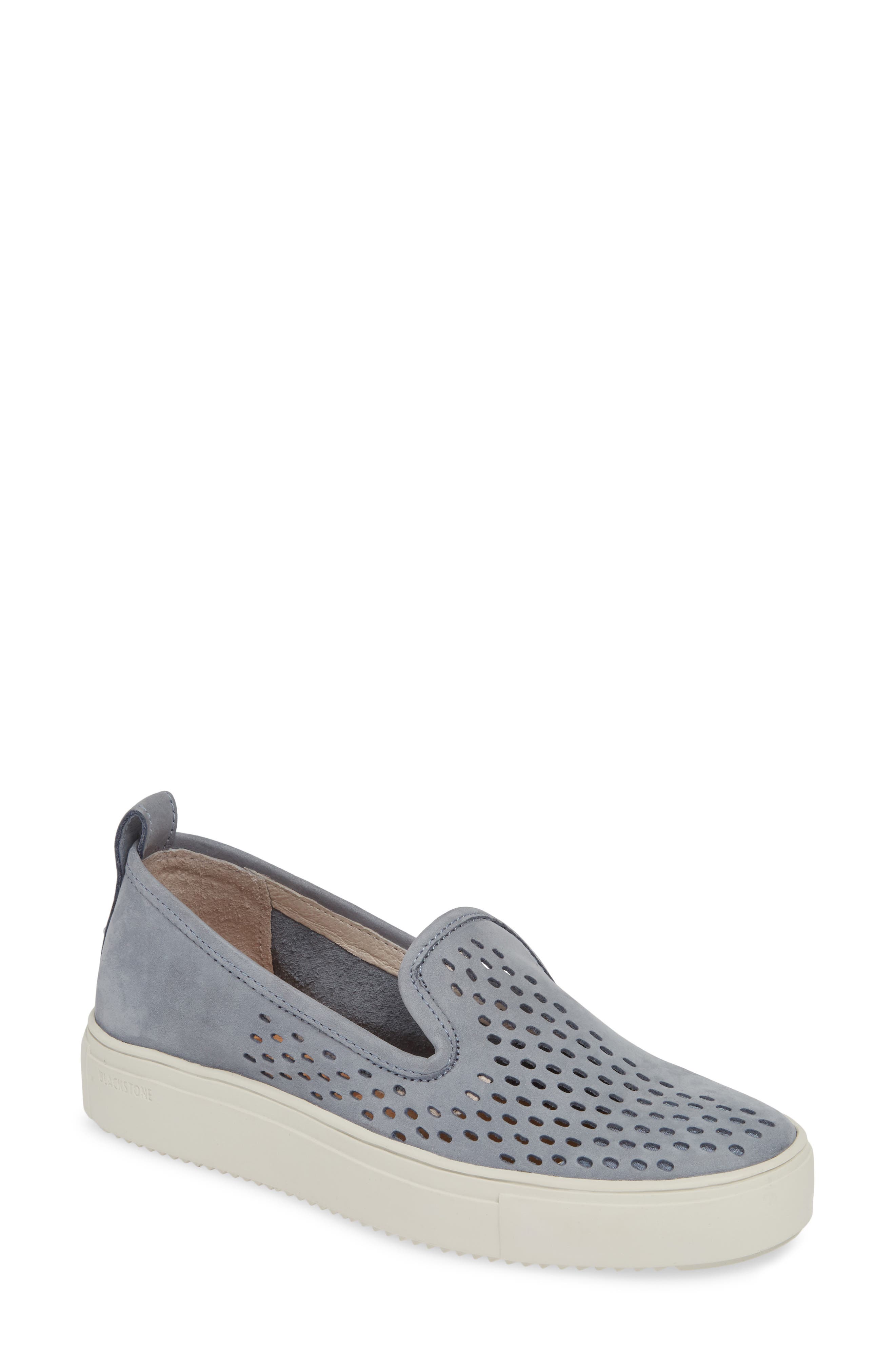Blackstone Rl68 Perforated Slip-On Sneaker, Blue