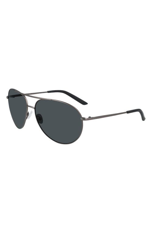 Shop Nike Chance 61mm Polarized Aviator Sunglasses In Satin Gunmetal/polar Grey