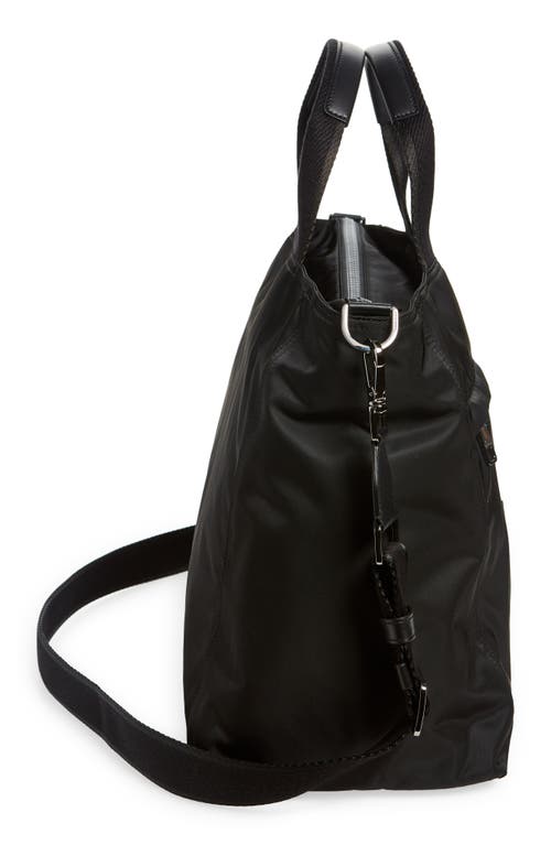 Dolce & Gabbana Black Gym Bag With Contrasting Logo Print In Polyamide Man In Black/blac