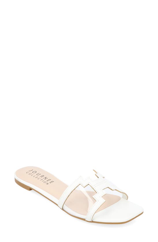 Shop Journee Collection Jamarie Tru Comfort Slide Sandal In White