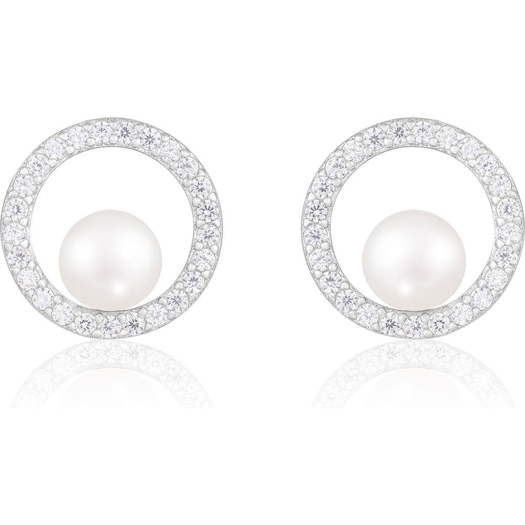 Splendid Pearls Freshwater Pearl Stud Earrings In White