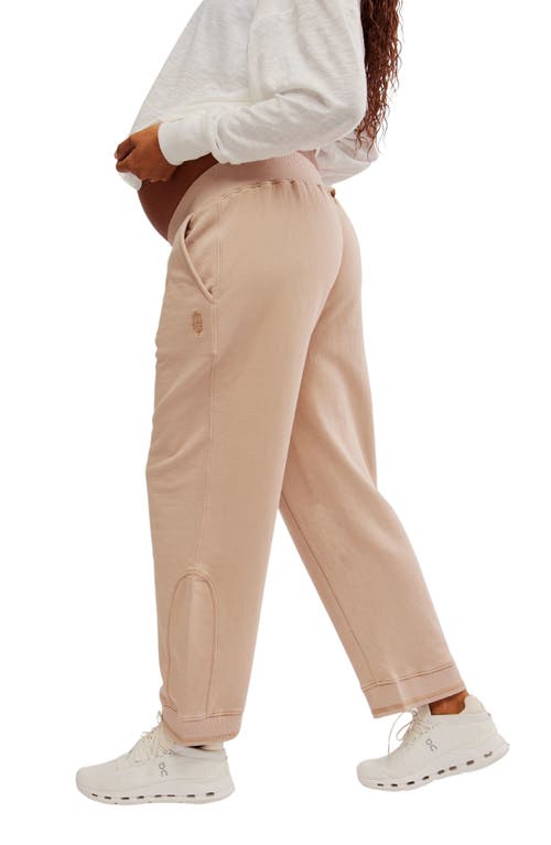 Shop Free People Fp Movement X Hatch Intercept Maternity Sweatpants In Desert Sand