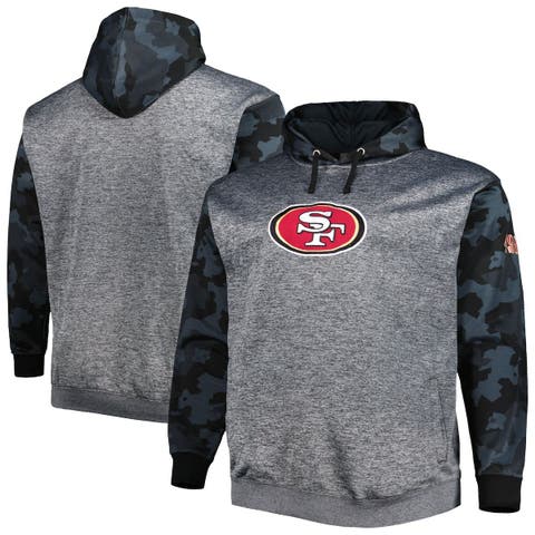 San Francisco 49ers Profile Big & Tall Fleece Quarter-Zip Jacket - Scarlet