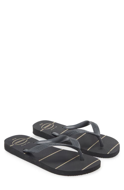 Shop Havaianas Top Flip Flop In Black