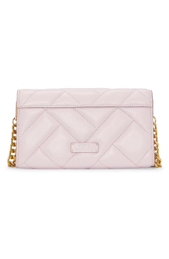 Shop Vince Camuto Kisho Quilted Leather Wallet On A Chain In Primrose Sheep Hunter