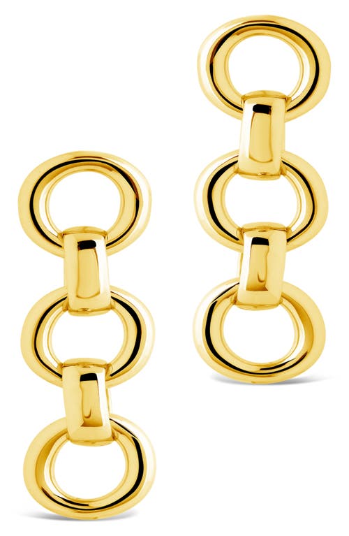 Sterling Forever Frankie Chain Linear Drop Earrings In Gold