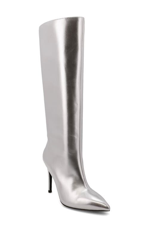 Mia Marysol Pointed Toe Boot In Silver