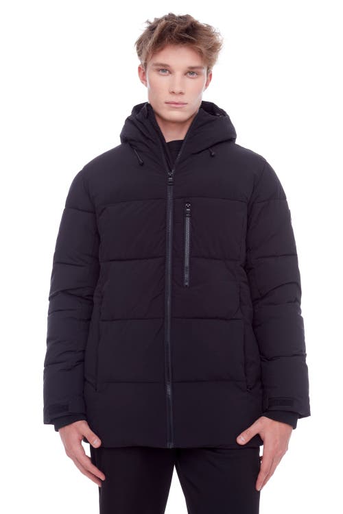 Alpine North Banff Men's Vegan Down (recycled) Mid-weight Quilted Puffer Jacket In Black