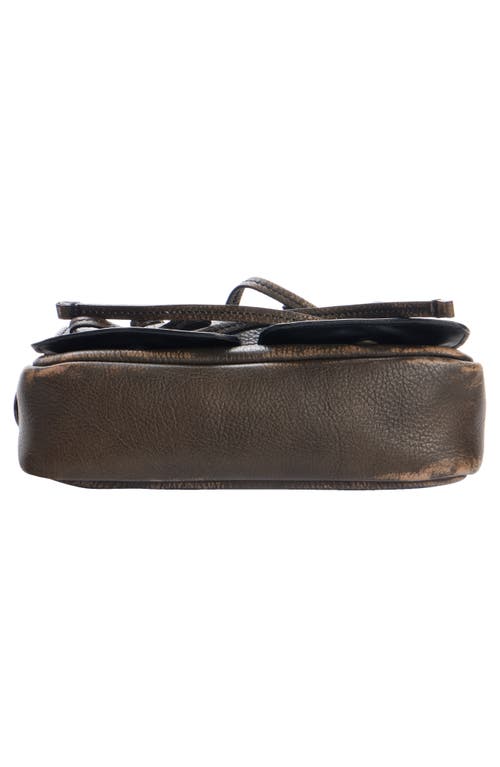 Acne Studios Multipocket Micro Bag In Dark Brown/beige