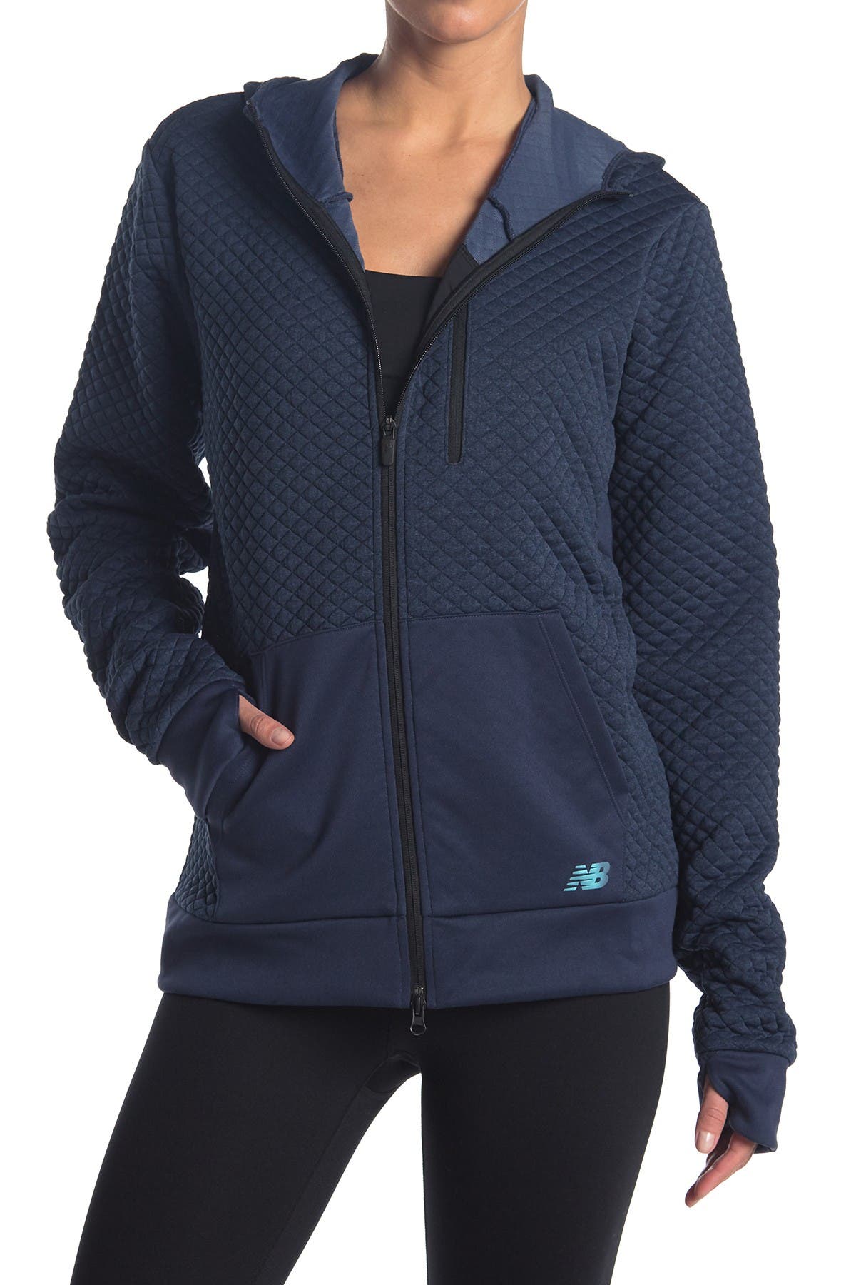 nb heat loft full zip hooded jacket