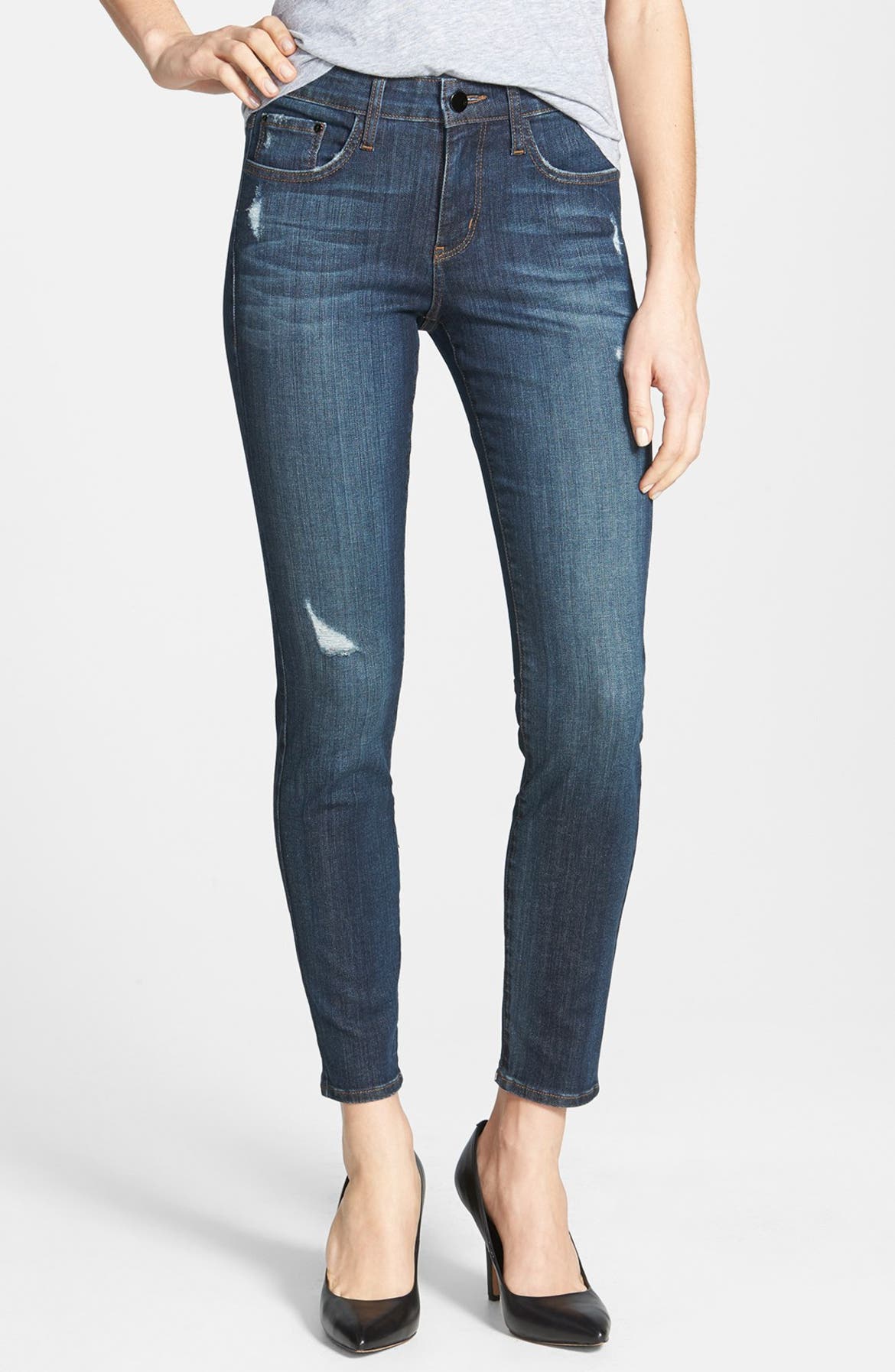 !iT Collective 'Taylor' Stretch Ankle Skinny Jeans (Dark Ocean) | Nordstrom