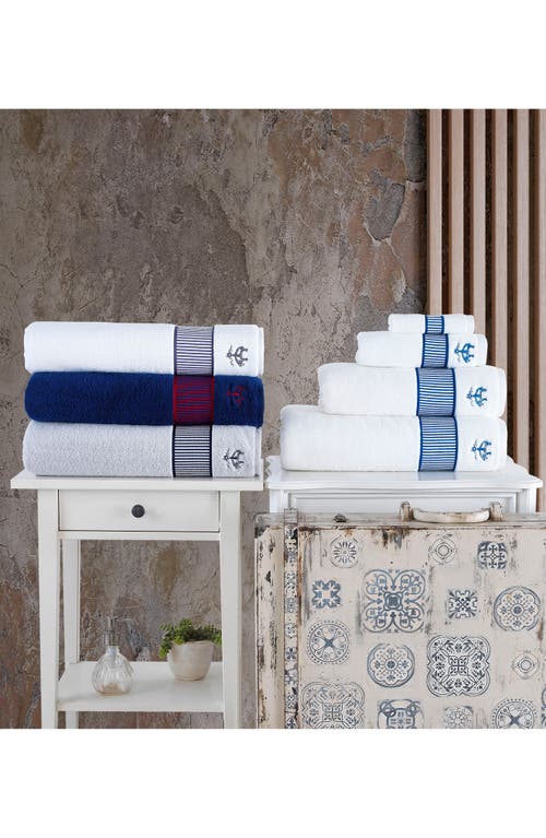 Brooks Brothers Fancy Border Turkish Cotton 3-piece Towel Set In Navy
