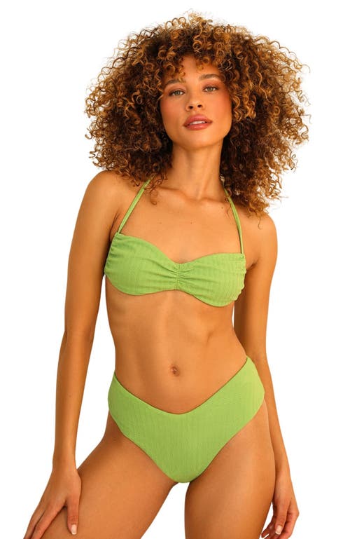 Dippin Daisys Christina Tie Straps Bandeau Bikini Top Avocado at Nordstrom,