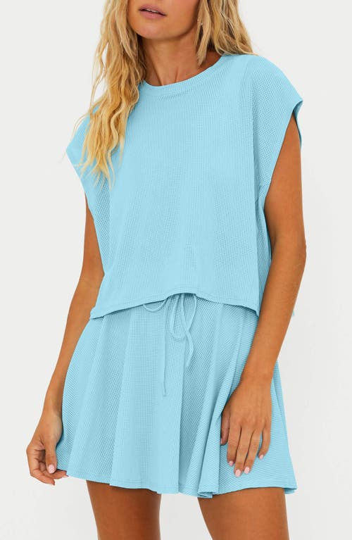 Beach Riot Dolman Sleeve Mesh T-shirt In Blueberry Ice