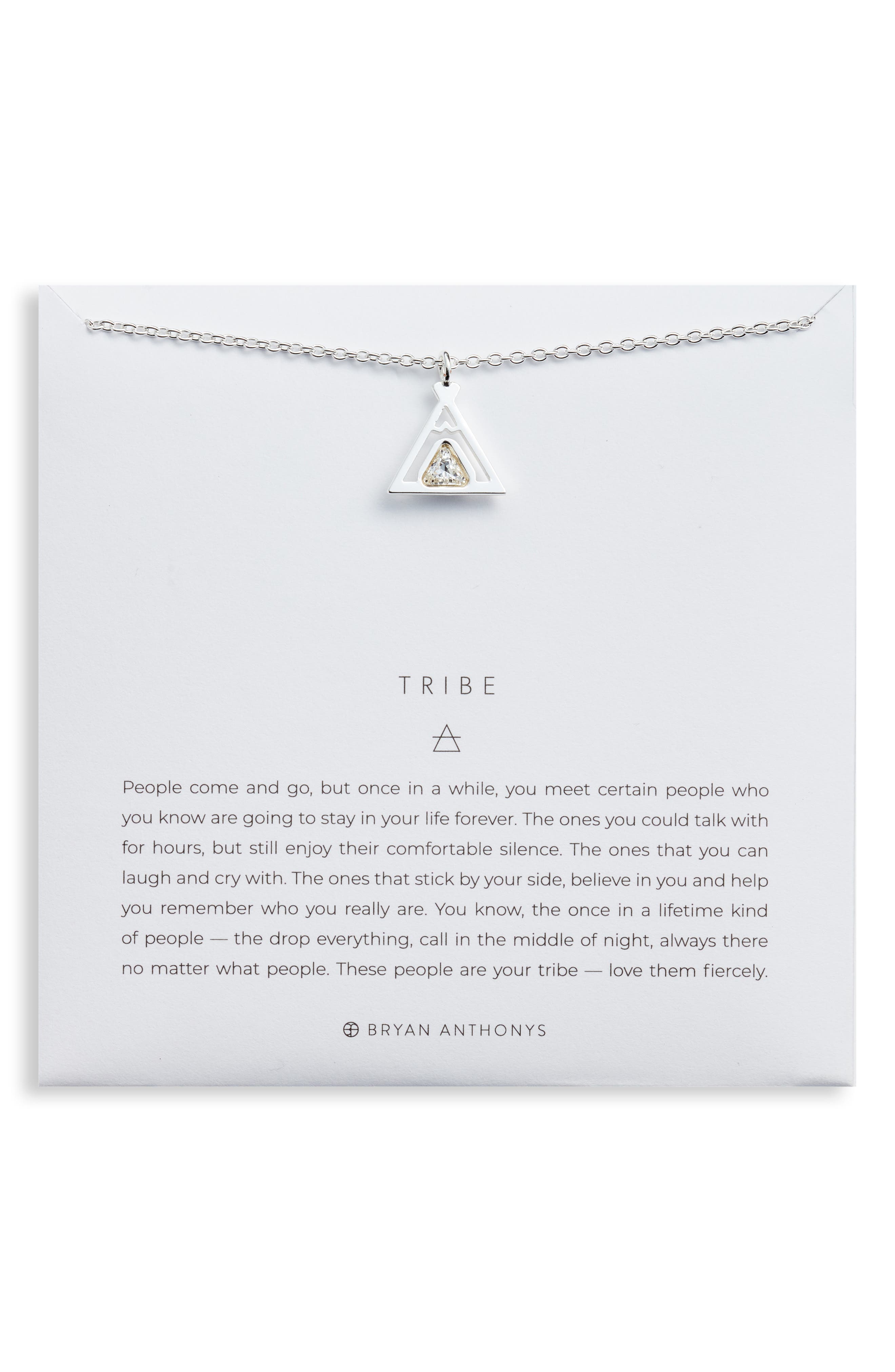 Bryan Anthonys Triangle Friendship Pendant Necklace in Silver at Nordstrom