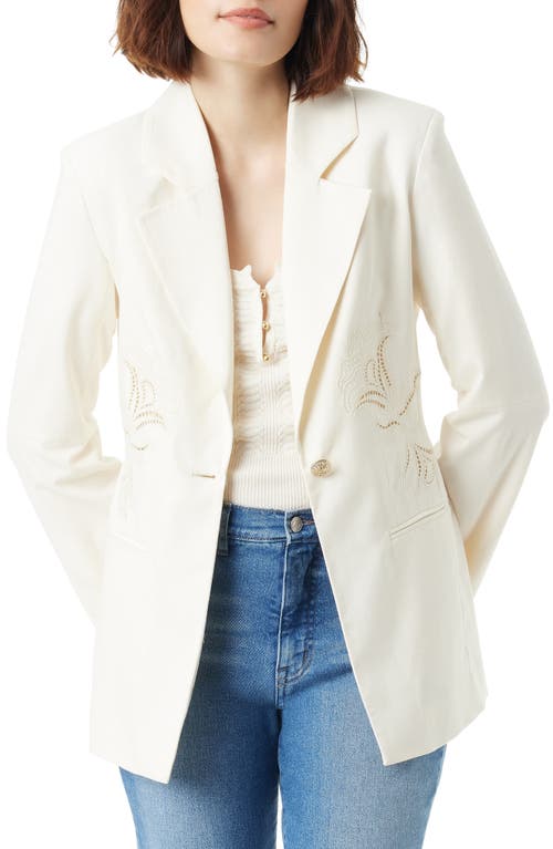 Sam Edelman Sire Embroidered Fit & Flare Blazer Arctic Wolf at Nordstrom,