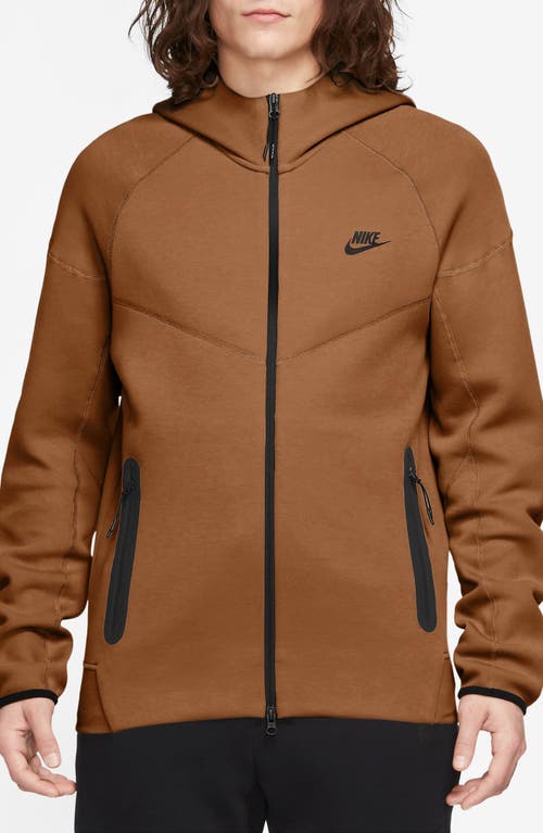 Nike Tech Fleece Windrunner Zip Hoodie In Brown