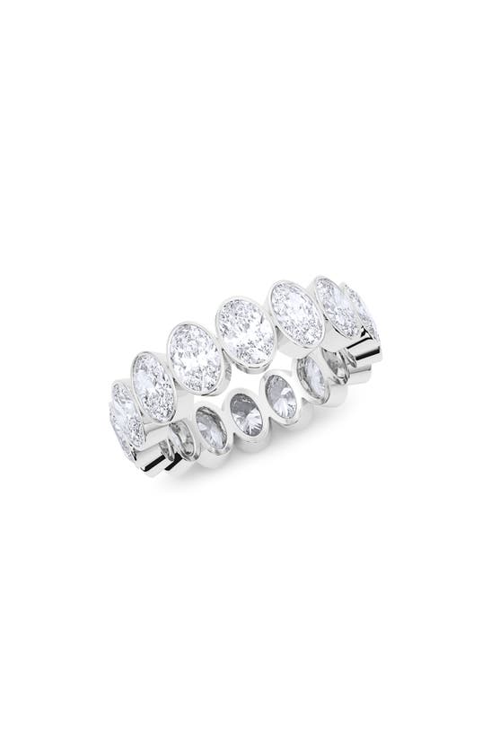 HAUTECARAT HAUTECARAT OVAL CUT LAB CREATED DIAMOND ETERNITY RING