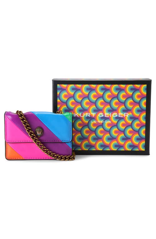 Shop Kurt Geiger London Micro Kensington Crossbody Bag In Purple Multi