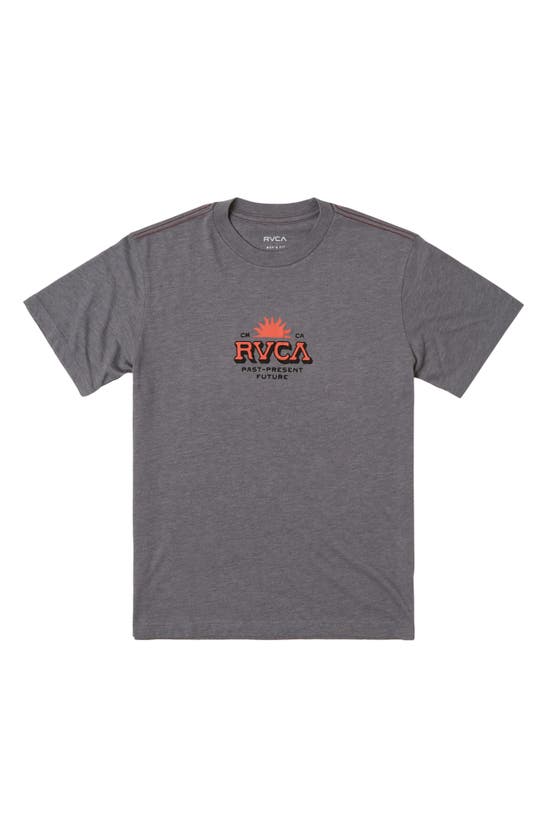 Shop Rvca Kids' Type Set Graphic T-shirt In Smk-smoke